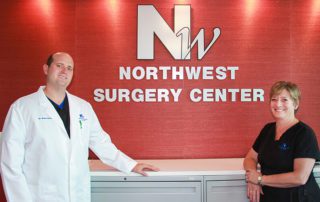 Dr. Brant L. McCartan and staff member from Northwest Surgery Center